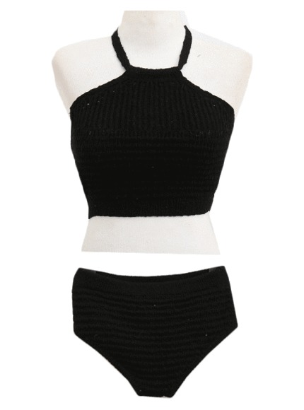 Knit holter bikini