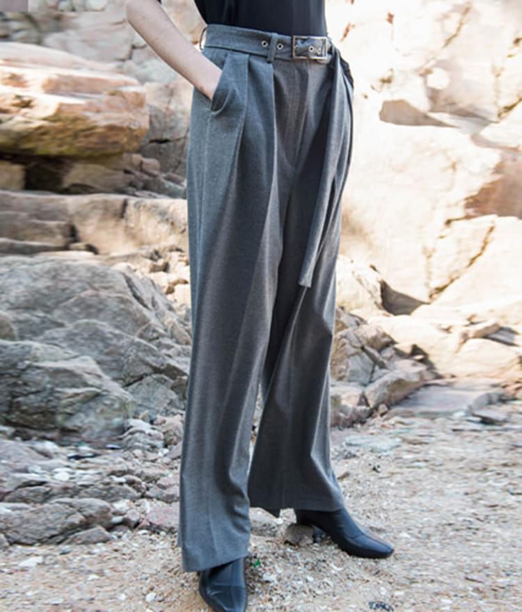 SQUARE BELT PANTS