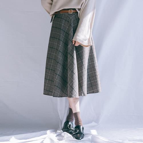 Check Long skirt belt set