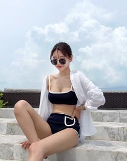 Pocket two-piece bikini (* 3color)