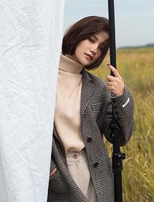 hound check jacket벨트세트 하운드체크 울자켓