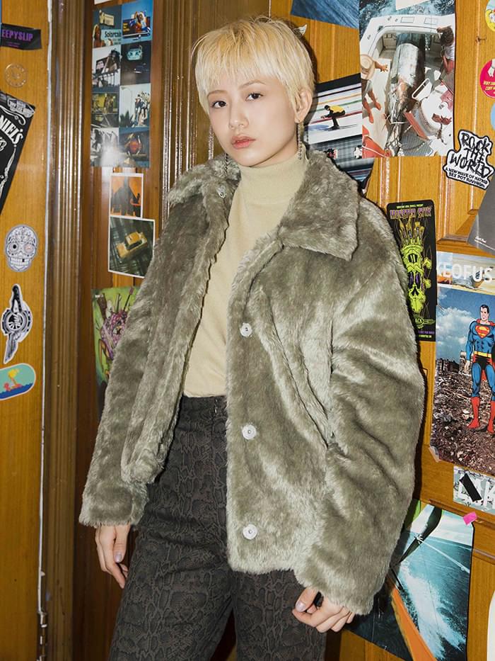 collar fur jacket