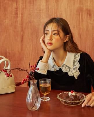 lace collar velvet ops