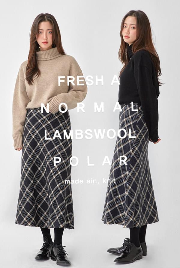 FRESH A normal lambswool polar knit
