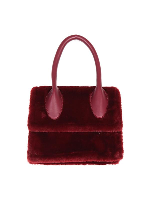 fur mini tote bag