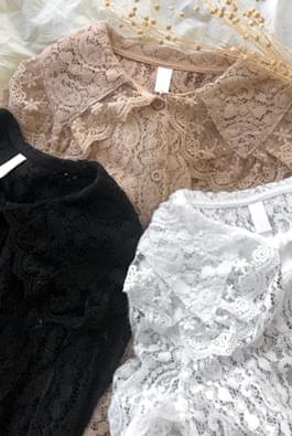 Glowed lace blouse