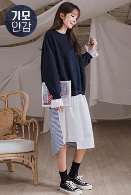 All-in-one brushed dress