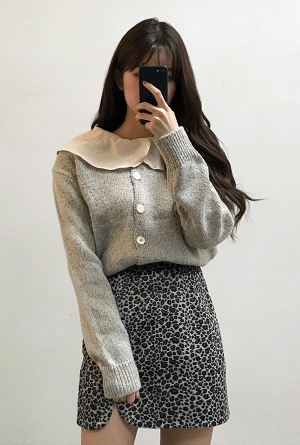 Felted knit cardigan