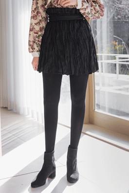 Wrinkle mini skirt