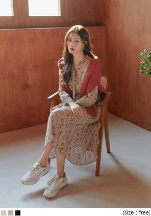 HEYDAY FLOWER TIE PLEATS LONG OPS