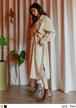 MELODY SIDE SLIT TRENCH COAT