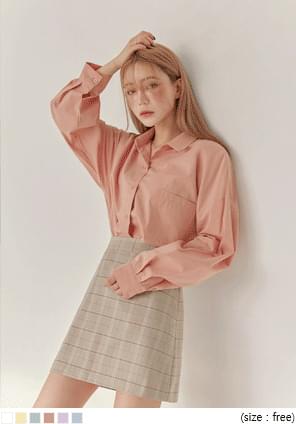 6 COLOR BASIC POCKET COTTON SHIRTS