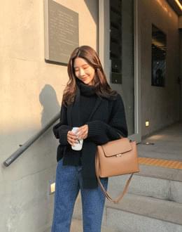 Wool muffler set knit