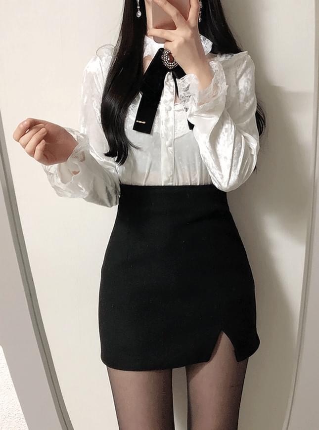 ♥ Lavigne velvet see-through bl