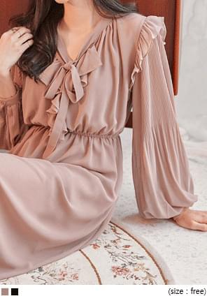 MARANT FRILL TIE CHIFFON LONG OPS