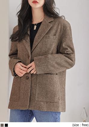 HAGEN WOOL POCKET SINGLE JACKET