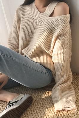 Vintage slit knit