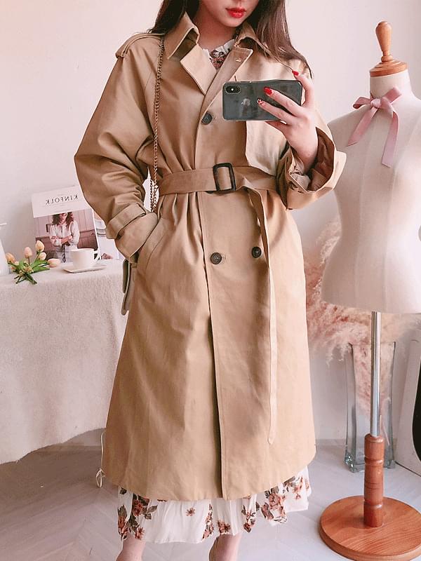 Romantic style trench coat