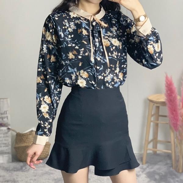 Dijivic Flower Pattern Blouse
