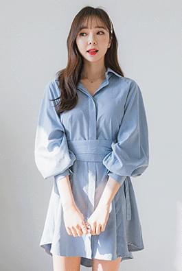 Kissing Oil Belt Dress