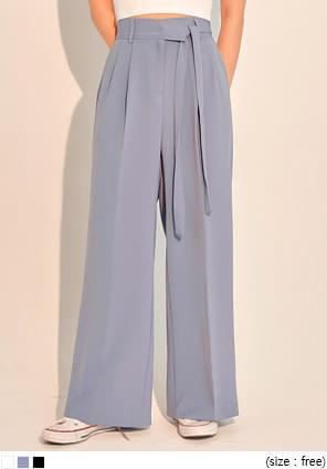 SANS STRAP BELT WIDE SLACKS