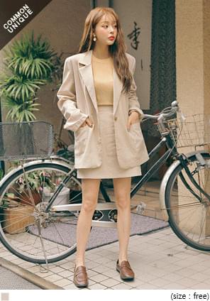 LANDO LINEN SET-UP SINGLE JACKET