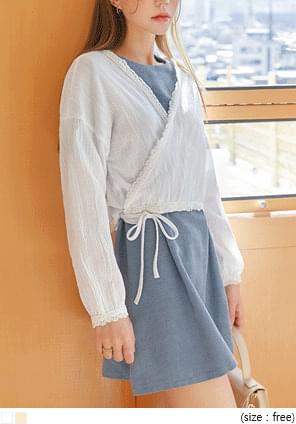 JULY LACE WRAP CARDIGAN BLOUSE