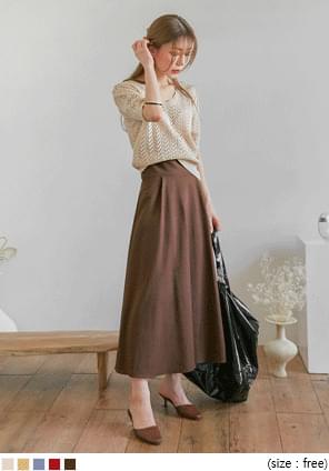 5 COLOR ROZI PUNCHING V NECK 1/2 KNIT