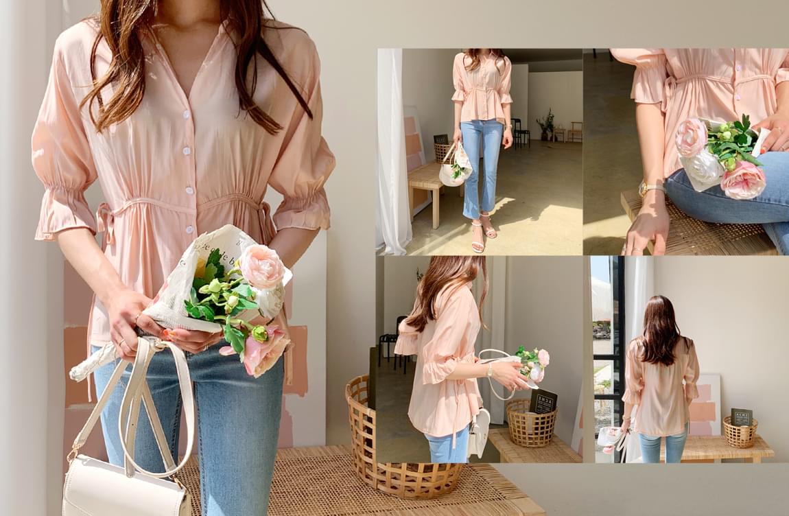 Romantic string blouse