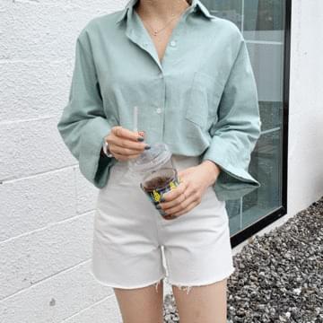 Riesel linen wide shirt