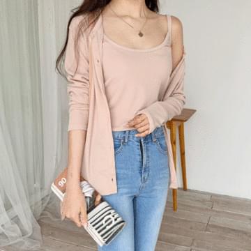 Log basic cardigan set