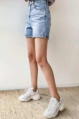 미니슬릿데님쇼츠