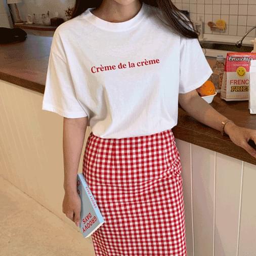 Cream Lettering T-shirt