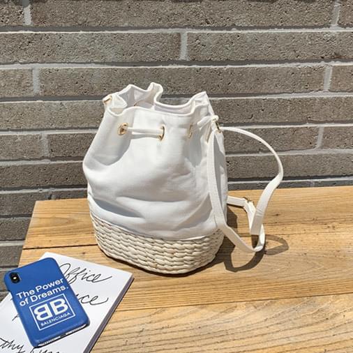 Half branch embroidered bag