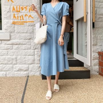 Soil Linen Wrap Dress