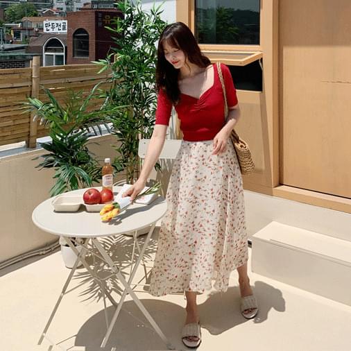 Cosmo Flower Long Skirt