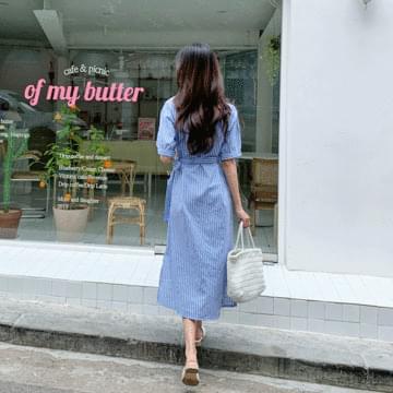 Rough Stripe Long Dress