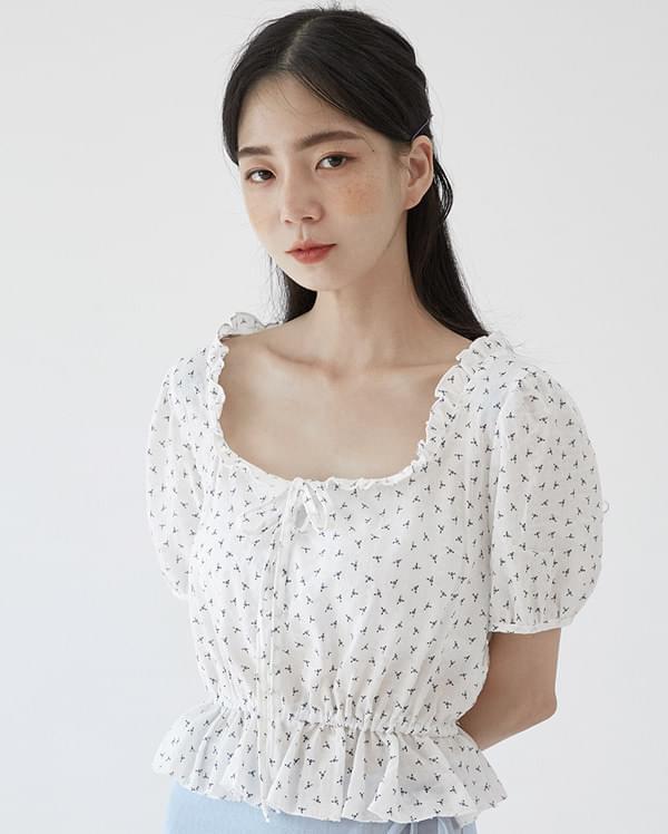 subdued flower blouse