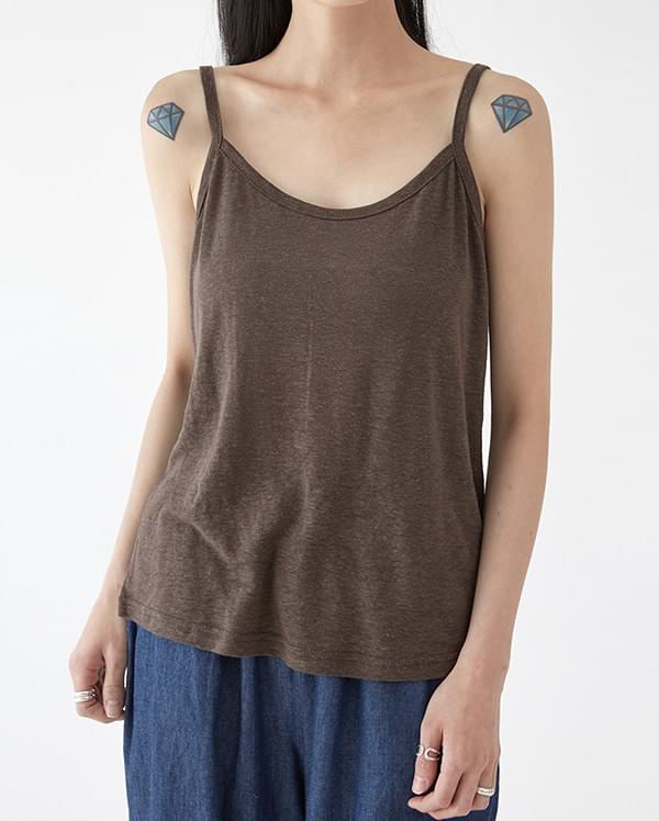 some linen sleeveless