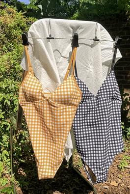 Deep check swimsuit