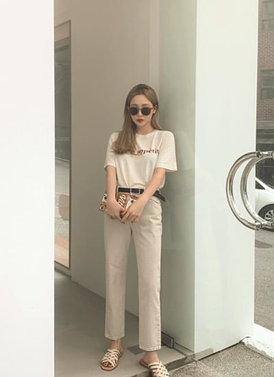 보나 레터링 반팔티
