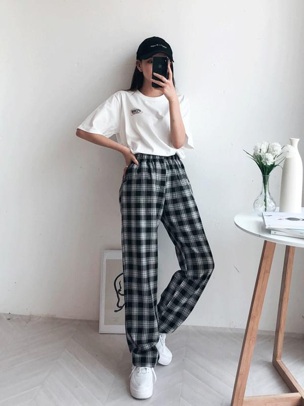 Euro check pants