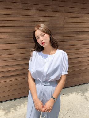 스퀘어 셔링 블라우스