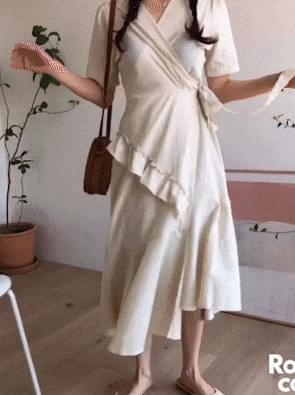 Love linen wrap dress