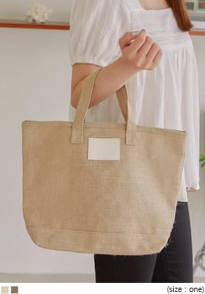 ANTHONY LINEN PATCH TOTE BAG