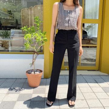 Glamor check nail blouse