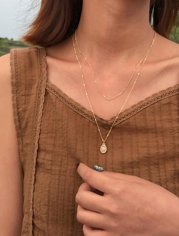 bright cubic layered necklace