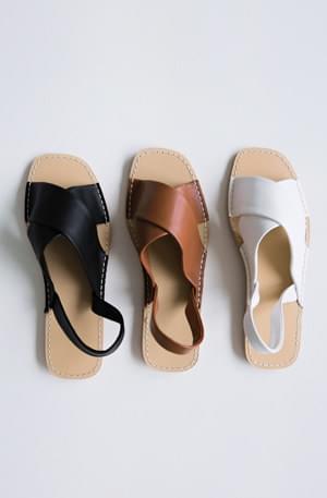 Olive X-strap sandals