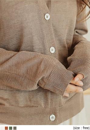 ASTER LINEN V NECK CARDIGAN