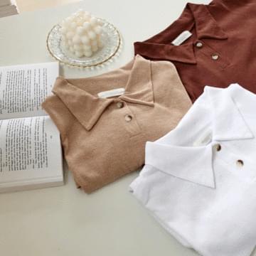 Maison linen collar neck shirt